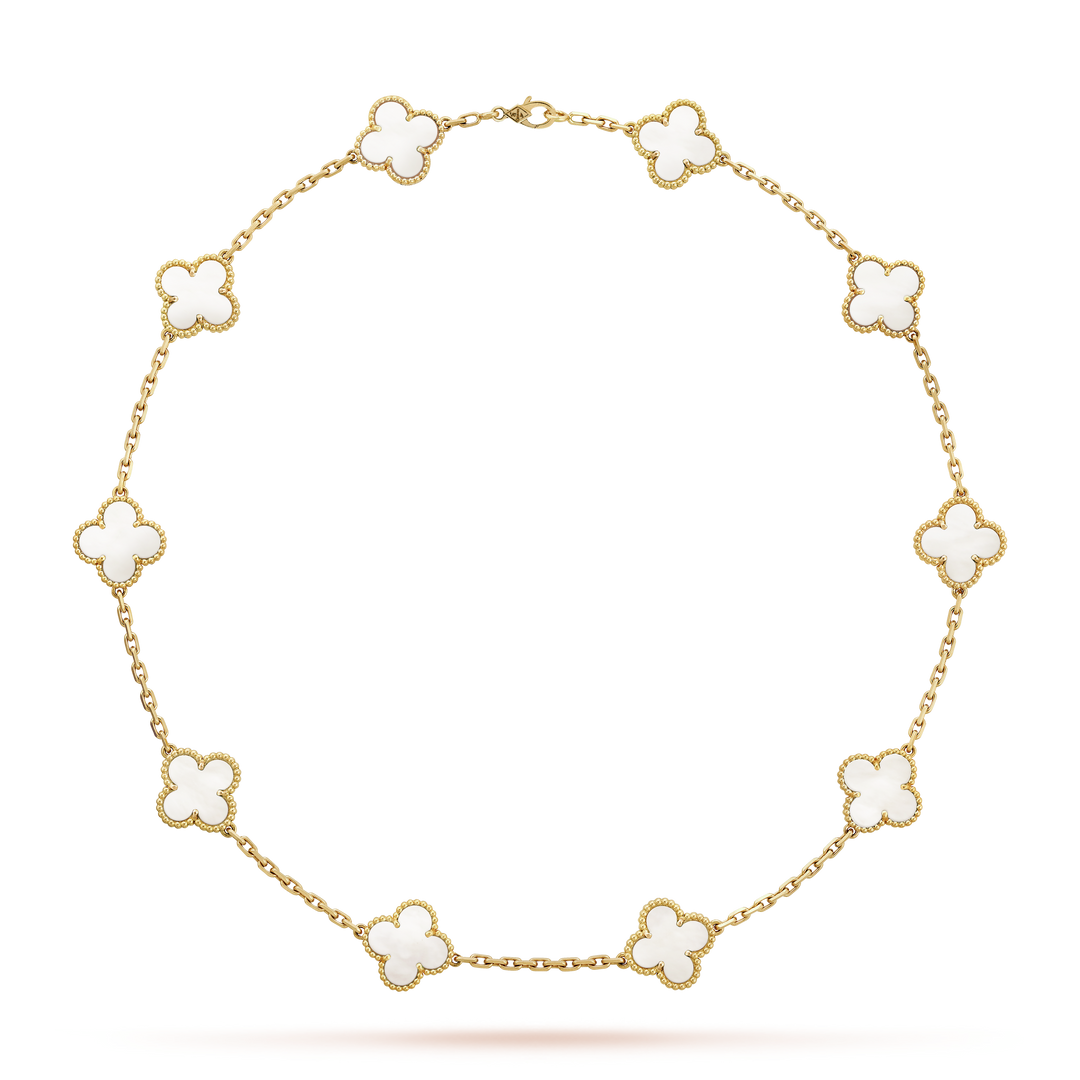10 MOTIF CLOVER LIONA NECKLACE - WHITE GOLD (VIP)