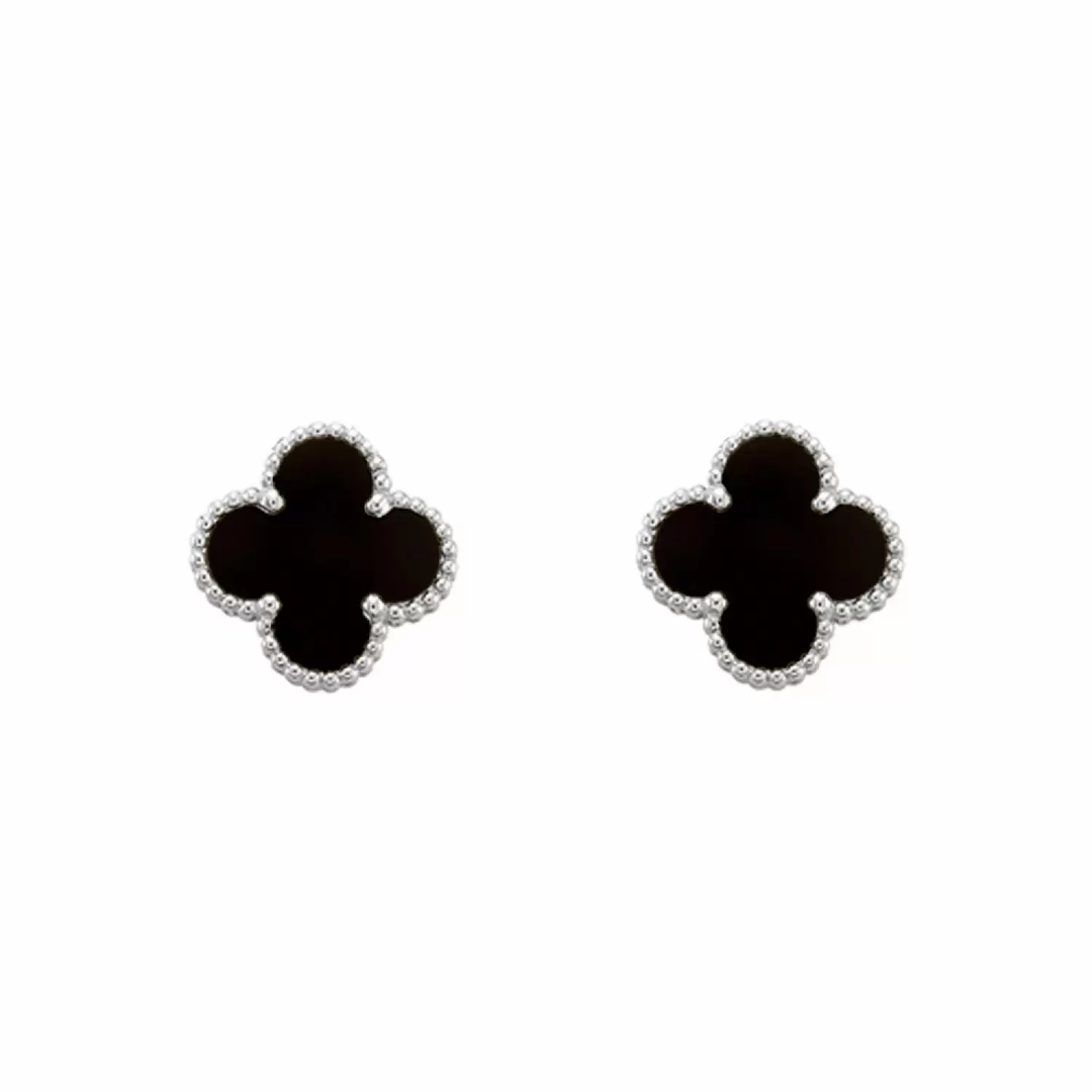 PURE BLACK CLOVER EARRING