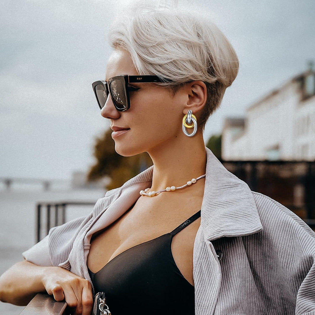 Love Geometric Droplet Earrings