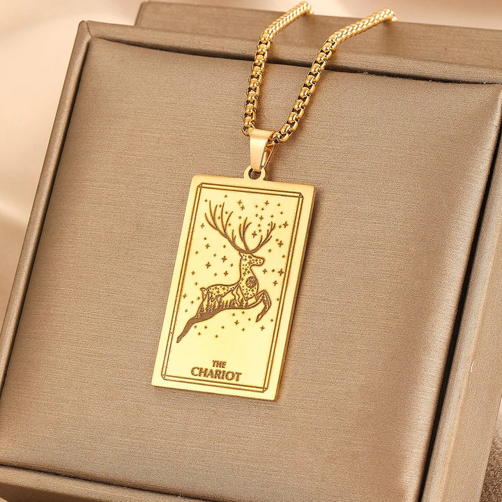 GOLDEN TAROT CARD NECKLACE (VIP)
