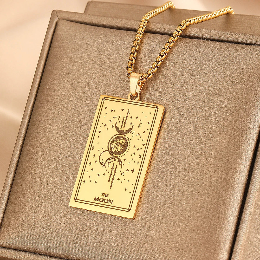 GOLDEN TAROT CARD NECKLACE