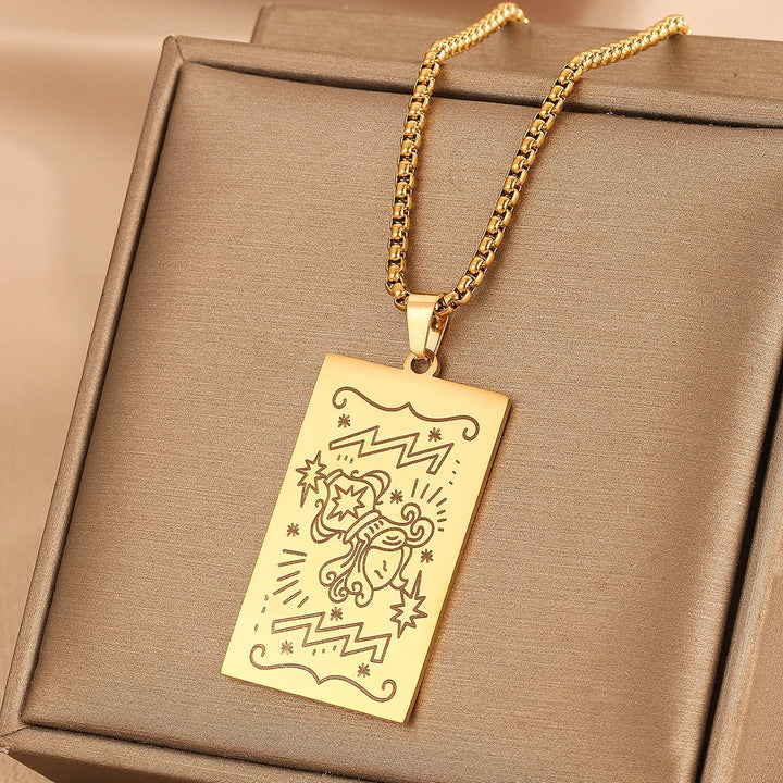 GOLDEN TAROT CARD NECKLACE (VIP)