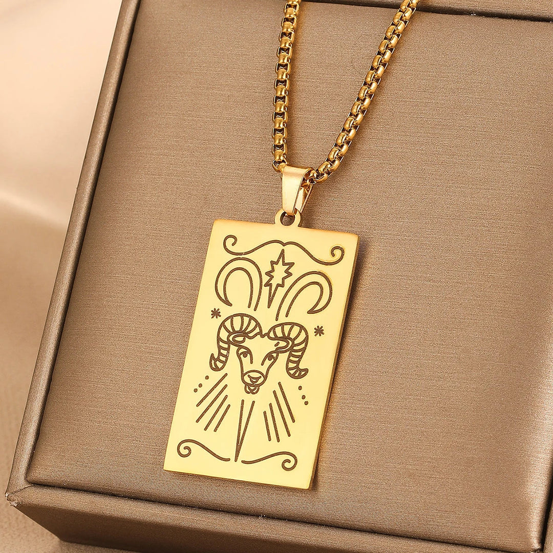 GOLDEN TAROT CARD NECKLACE