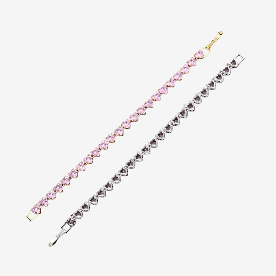 PINK HEART TENNIS BRACELET (VIP)